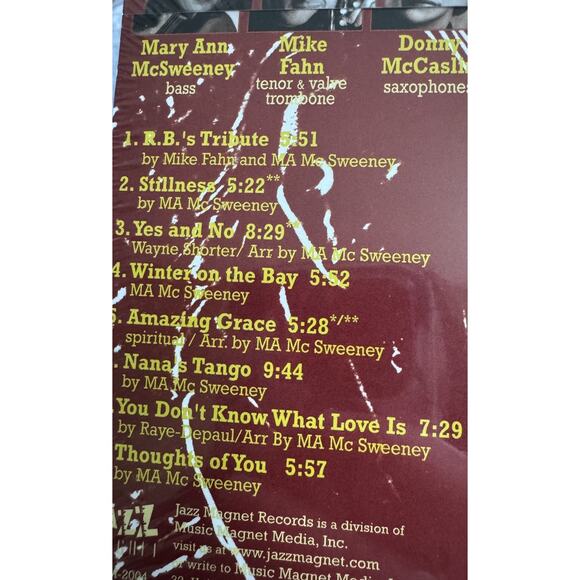 Mary Ann McSweeney CD Thoughts Of You Mike Fahn Tim Horner Joe Mowatt SEALED - Picture 3 of 5